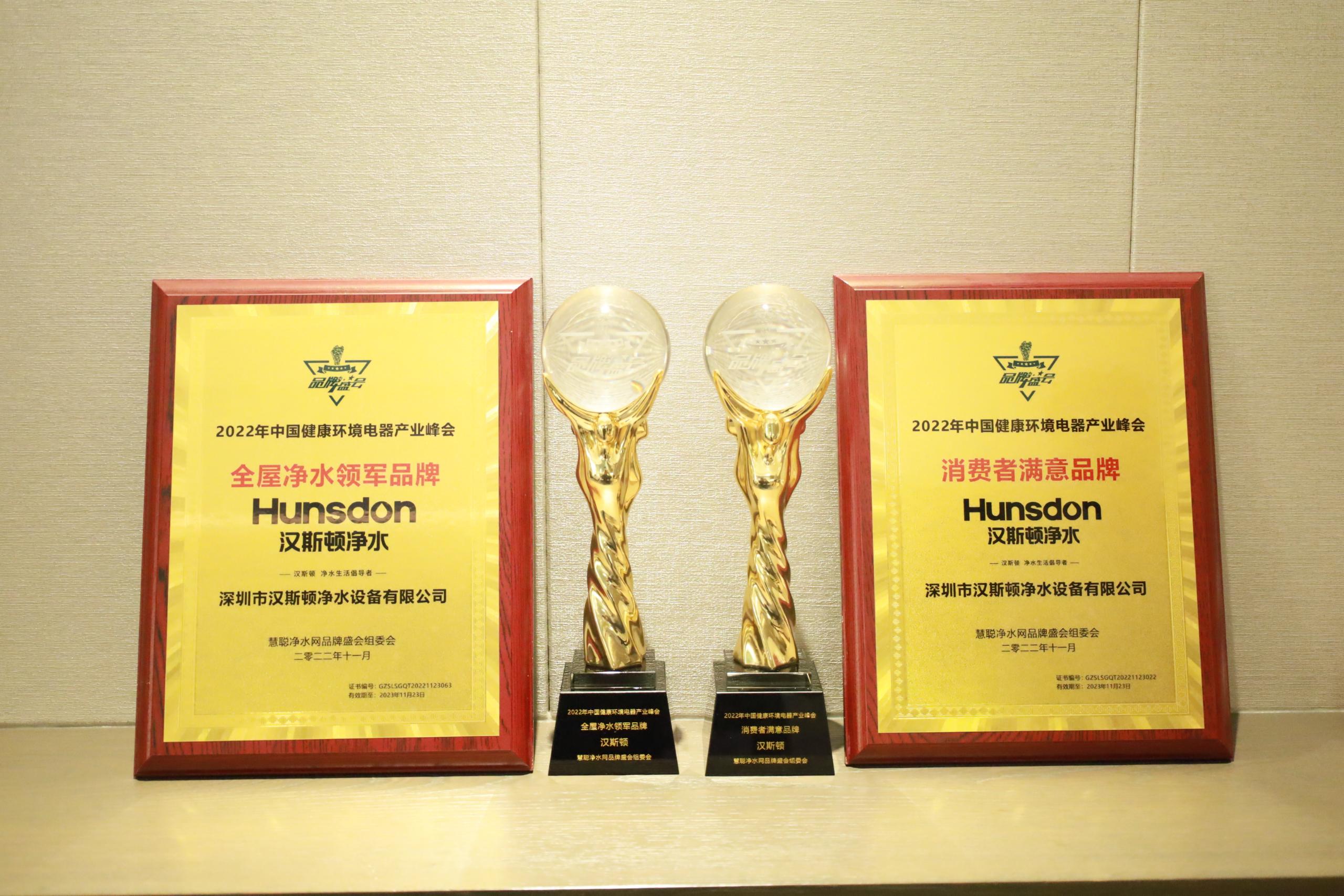 【重磅】汉斯顿连续10年蝉联“消费者满意品牌”，并斩获“全屋净水领军品牌”荣誉