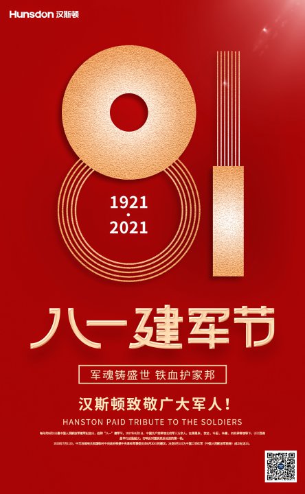 【军魂永驻，不动如山】汉斯顿恭贺中国人民解放军